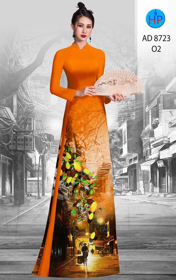 Vải Áo Dài Phong Cảnh Vừa Ra  AD 8723