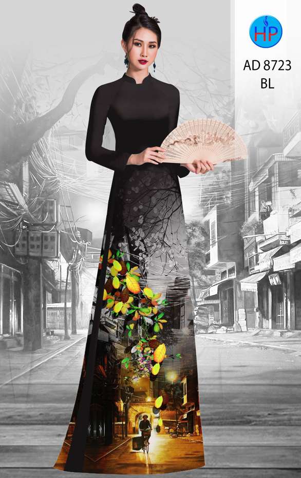 Vải Áo Dài Phong Cảnh Vừa Ra  AD 8723