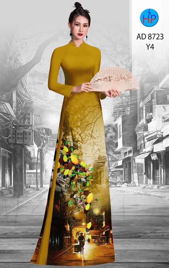 Vải Áo Dài Phong Cảnh Vừa Ra  AD 8723