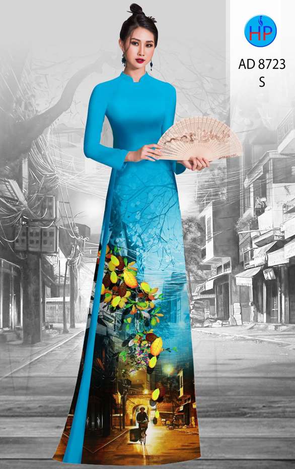 Vải Áo Dài Phong Cảnh Vừa Ra  AD 8723