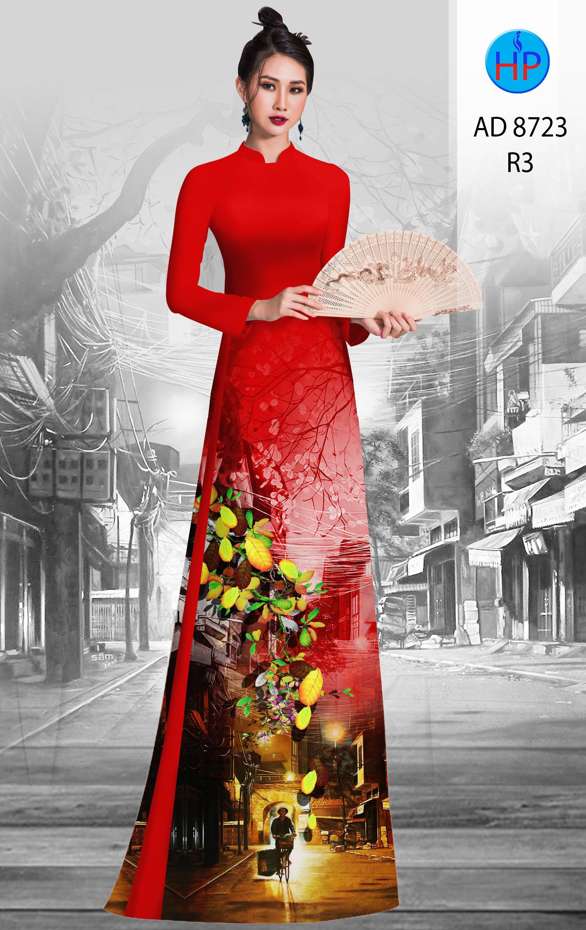 Vải Áo Dài Phong Cảnh Vừa Ra  AD 8723
