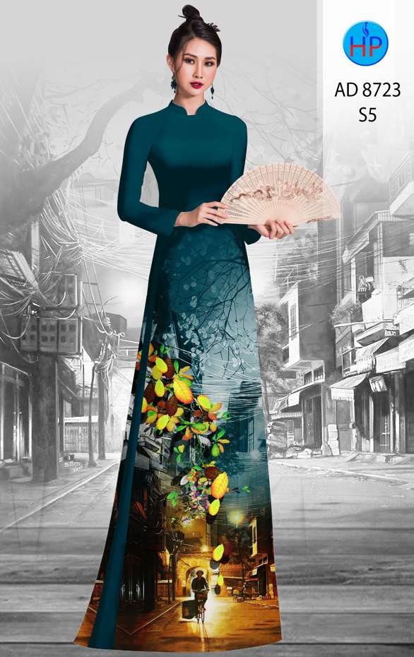 Vải Áo Dài Phong Cảnh Vừa Ra  AD 8723