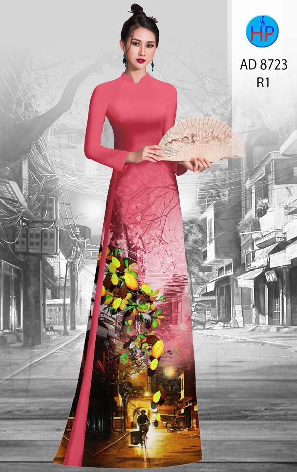 Vải Áo Dài Phong Cảnh Vừa Ra  AD 8723