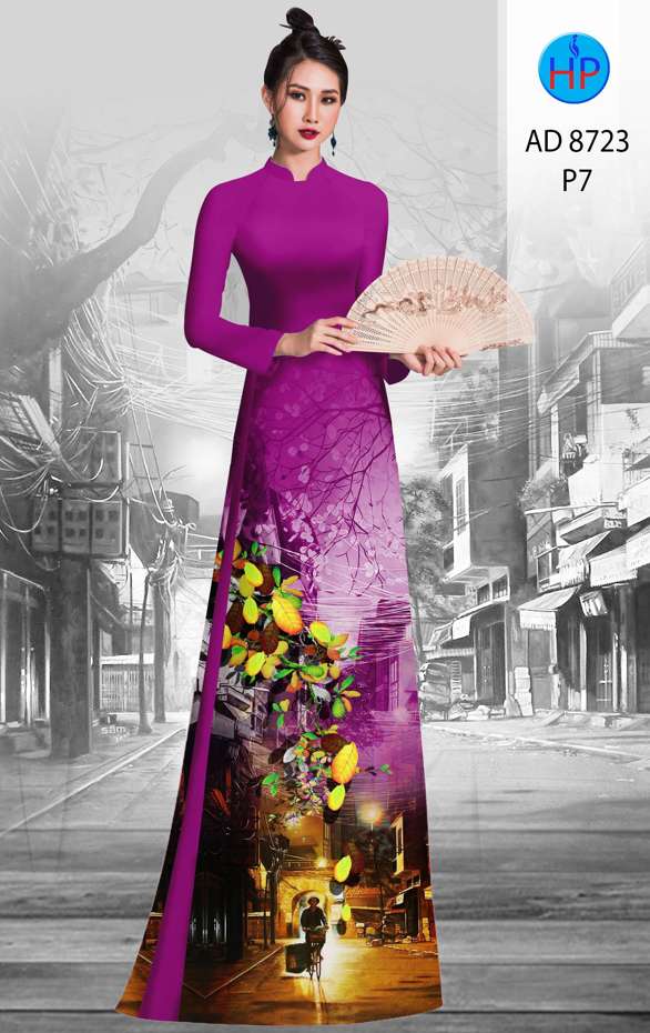 Vải Áo Dài Phong Cảnh Vừa Ra  AD 8723