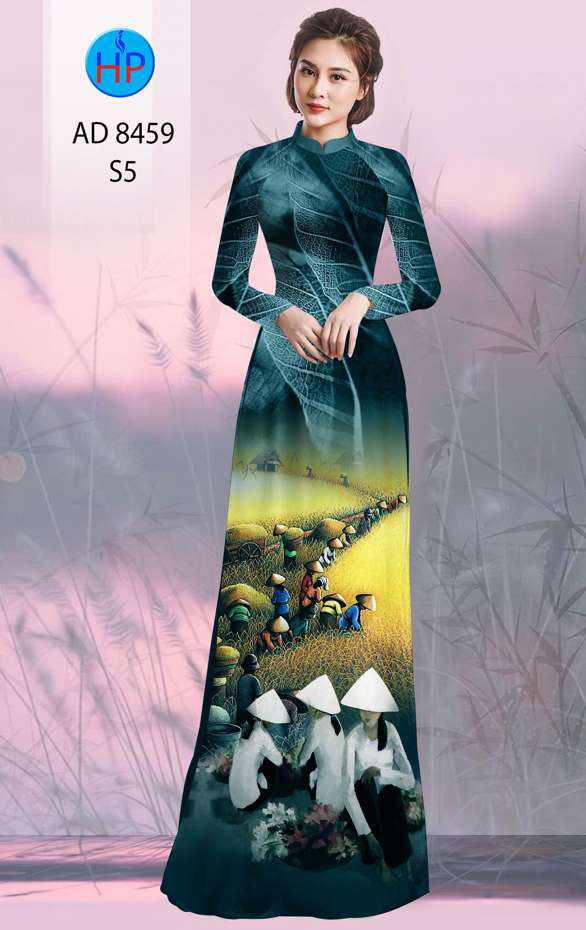 Vải Áo Dài Phong Cảnh Kiểu Mới AD 8459