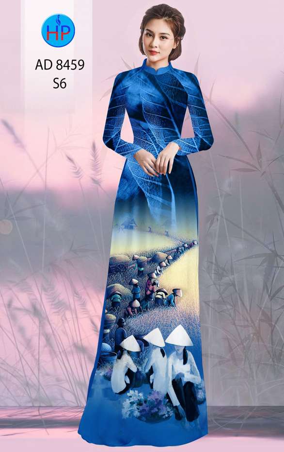 Vải Áo Dài Phong Cảnh Kiểu Mới AD 8459