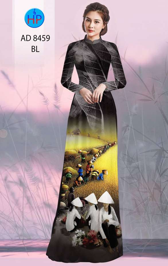 Vải Áo Dài Phong Cảnh Kiểu Mới AD 8459