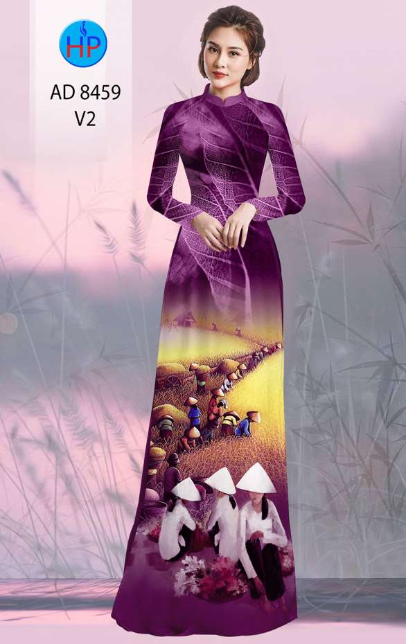 Vải Áo Dài Phong Cảnh Kiểu Mới AD 8459