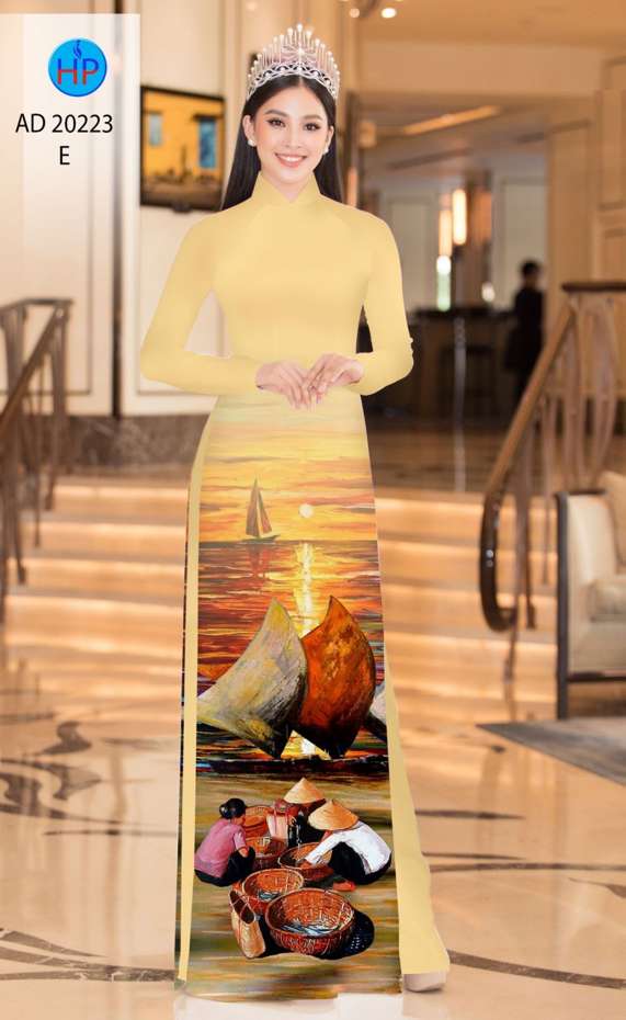 Vải Áo Dài Phong Cảnh Độc Đáo AD 20223