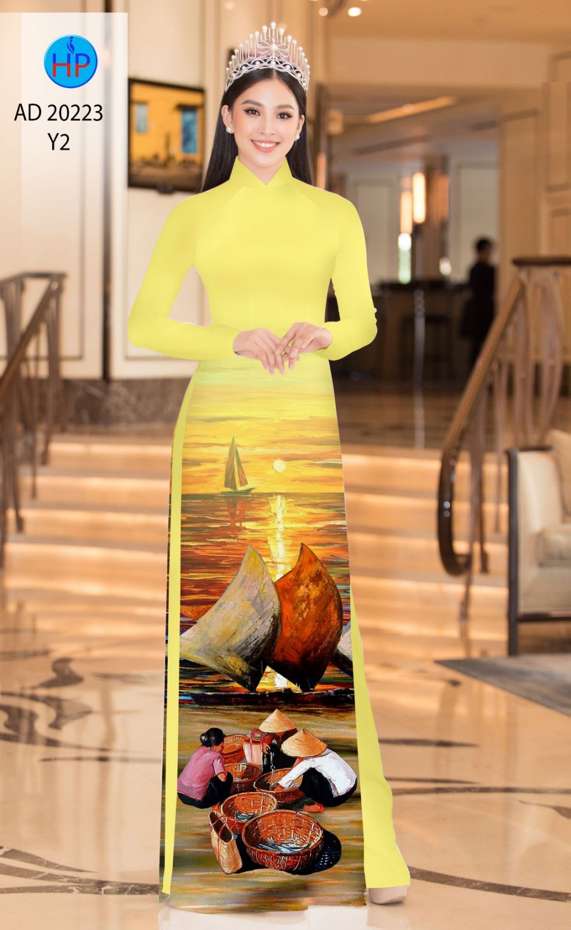 Vải Áo Dài Phong Cảnh Độc Đáo AD 20223