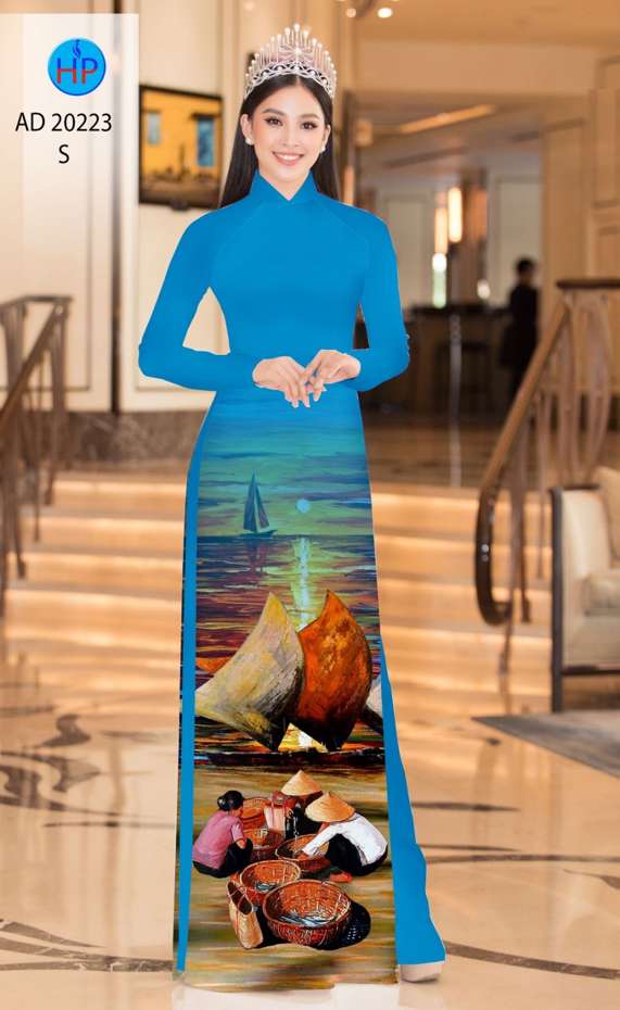 Vải Áo Dài Phong Cảnh Độc Đáo AD 20223