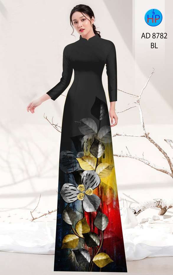 Vải Áo Dài Hoa In 3D Kiểu Mới AD 8782