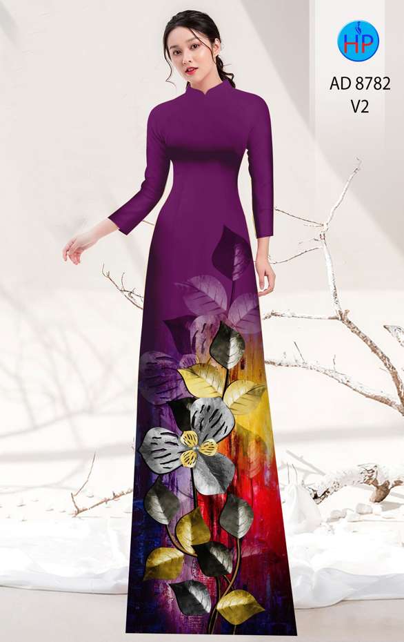 Vải Áo Dài Hoa In 3D Kiểu Mới AD 8782