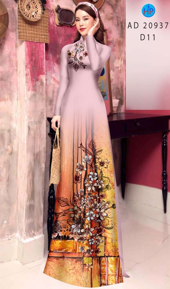 Vải Áo Dài Hoa In 3D Vừa Ra AD 20937 43 Vải Áo Dài Hoa In 3D Vừa Ra AD 20937