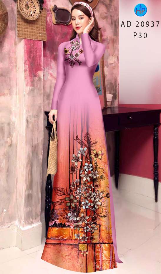 Vải Áo Dài Hoa In 3D Vừa Ra AD 20937 44 Vải Áo Dài Hoa In 3D Vừa Ra AD 20937