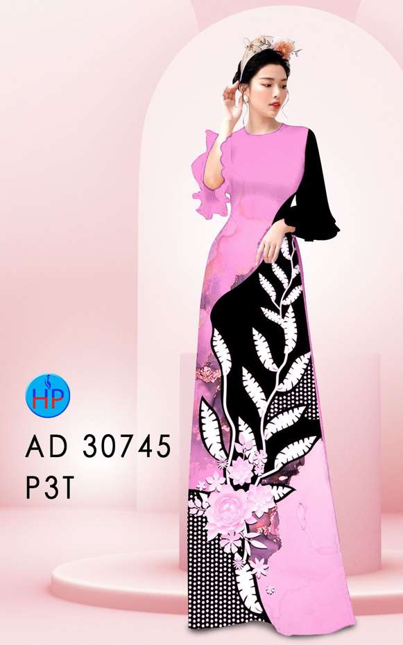 Vải Áo Dài Hoa In 3D Kiểu Mới AD 30745