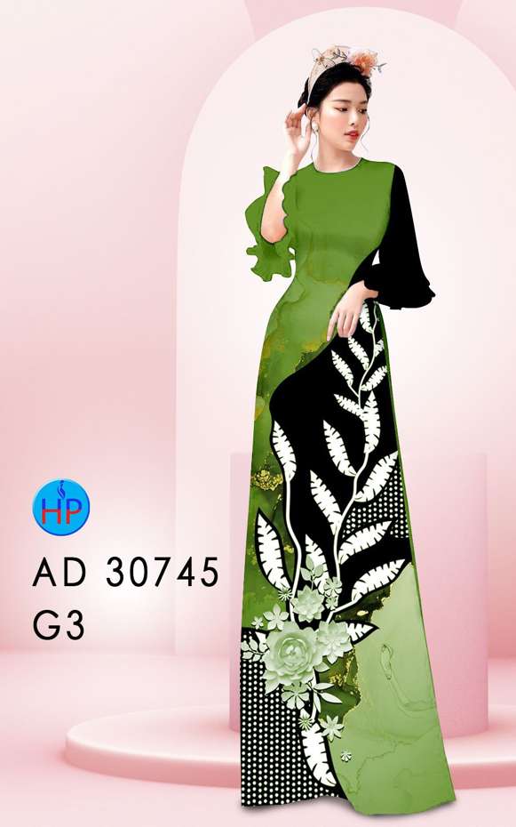 Vải Áo Dài Hoa In 3D Kiểu Mới AD 30745