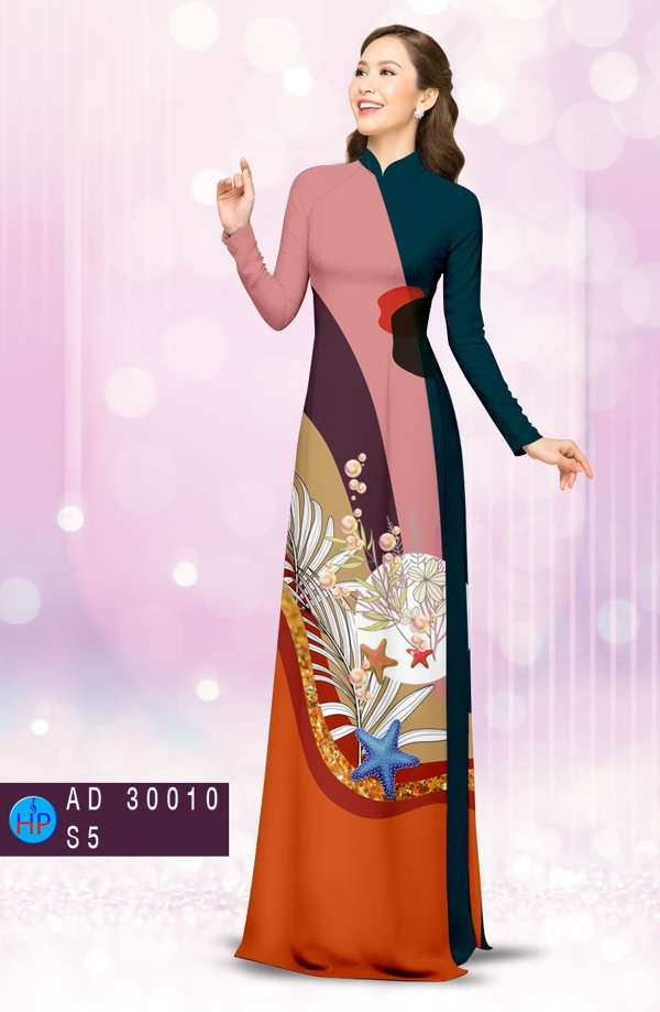 Vải Áo Dài Hoa In 3D Vừa Ra AD 30010