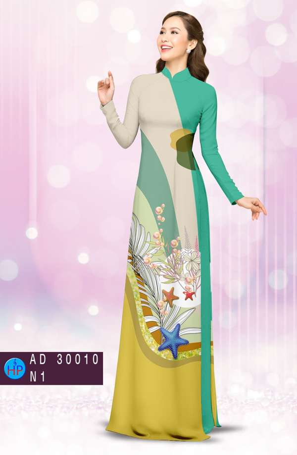 Vải Áo Dài Hoa In 3D Vừa Ra AD 30010