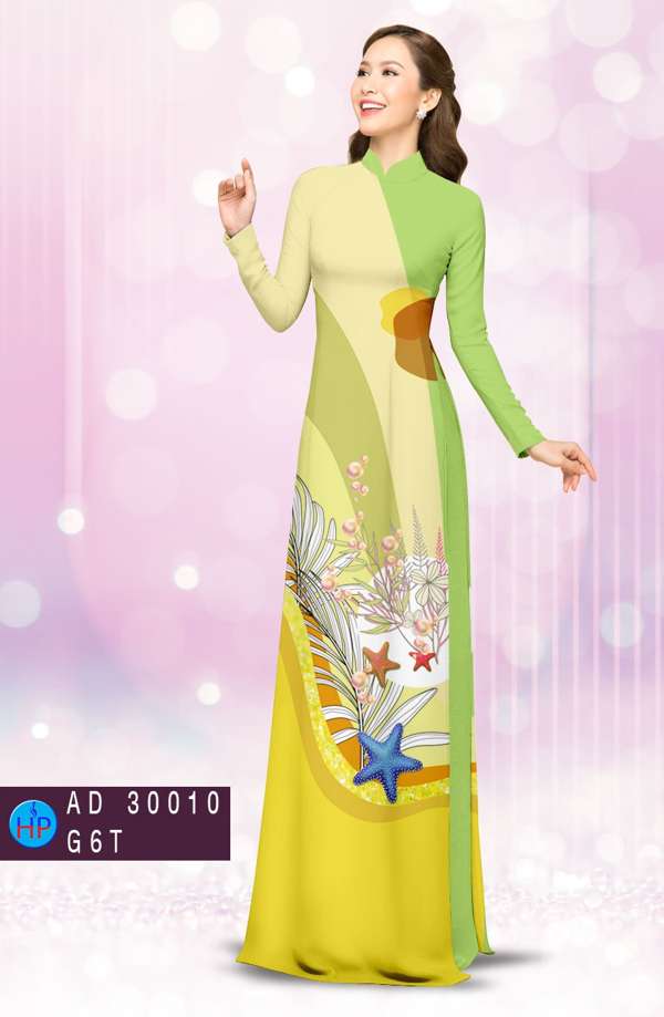 Vải Áo Dài Hoa In 3D Vừa Ra AD 30010