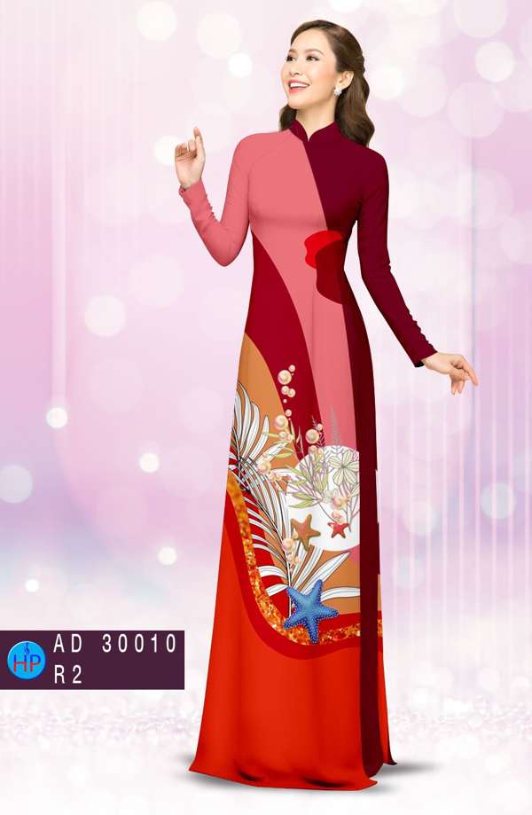 Vải Áo Dài Hoa In 3D Vừa Ra AD 30010