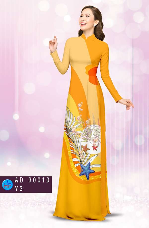 Vải Áo Dài Hoa In 3D Vừa Ra AD 30010