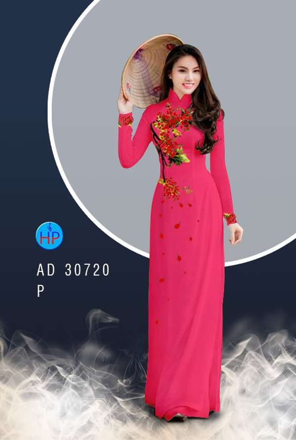 Vải Áo Dài Hoa Phượng Mới Ra AD 30720