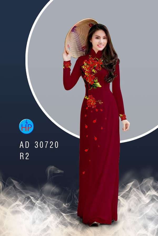 Vải Áo Dài Hoa Phượng Mới Ra AD 30720
