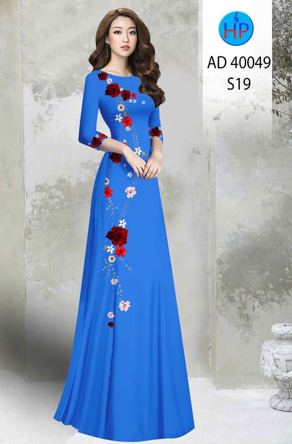 Vải Áo Dài Hoa In 3D Mới Ra AD 40049 51 Vải Áo Dài Hoa In 3D Mới Ra AD 40049