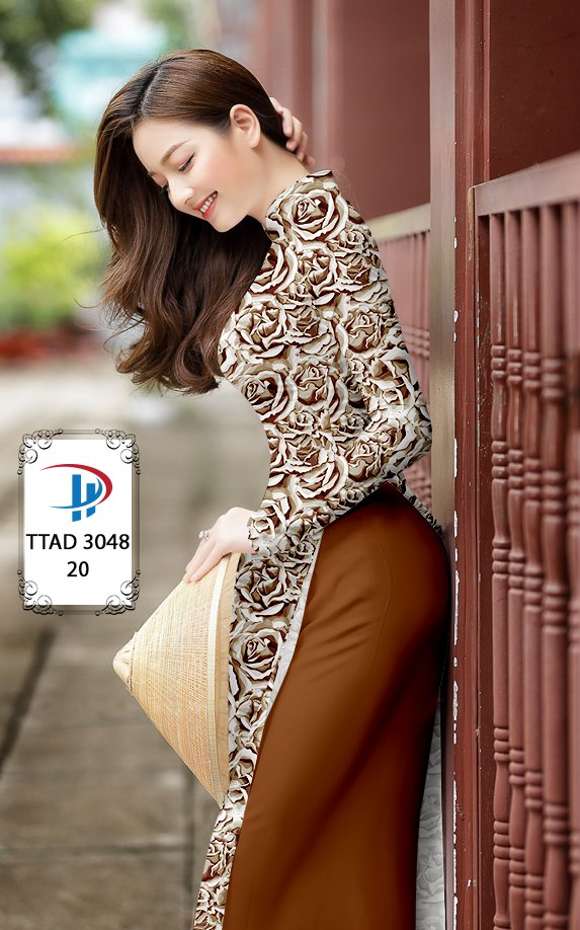 Vải Áo Dài Hoa Đều Mới Ra AD TTAD3048