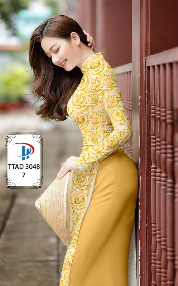 Vải Áo Dài Hoa Đều Mới Ra AD TTAD3048