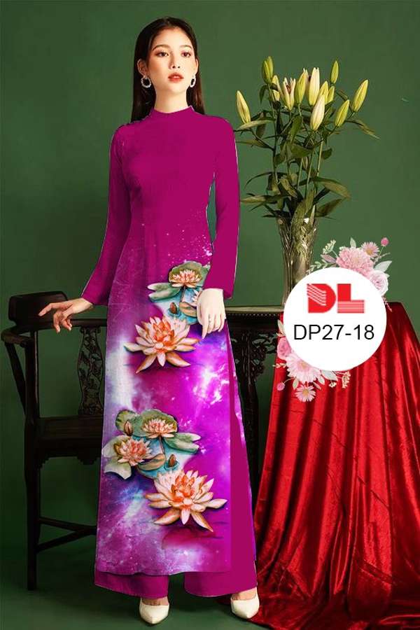 Vải Áo Dài Hoa Sen Mới Ra AD DP27 29 Vải Áo Dài Hoa Sen Mới Ra AD DP27