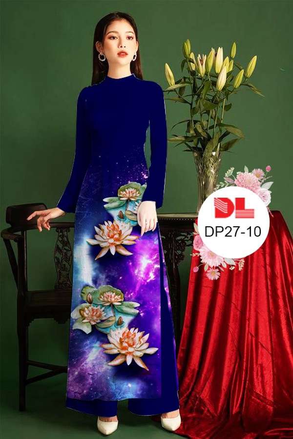 Vải Áo Dài Hoa Sen Mới Ra AD DP27 34 Vải Áo Dài Hoa Sen Mới Ra AD DP27
