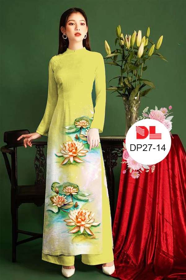 Vải Áo Dài Hoa Sen Mới Ra AD DP27 37 Vải Áo Dài Hoa Sen Mới Ra AD DP27
