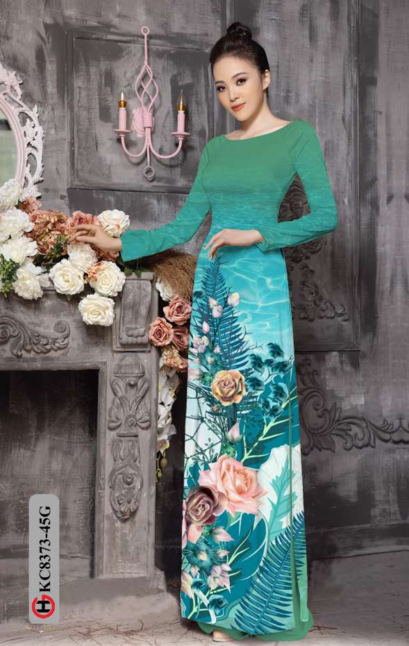 Vải Áo Dài Hoa Hồng Mới Ra AD KC8373