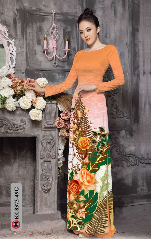 Vải Áo Dài Hoa Hồng Mới Ra AD KC8373