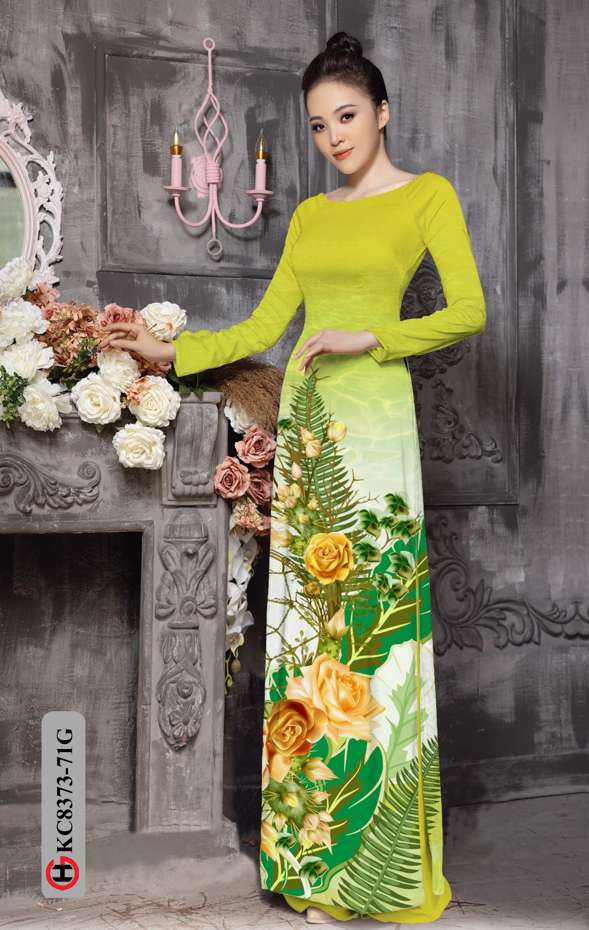 Vải Áo Dài Hoa Hồng Mới Ra AD KC8373