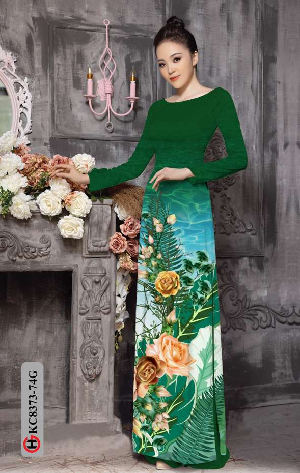 Vải Áo Dài Hoa Hồng Mới Ra AD KC8373