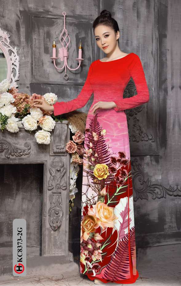 Vải Áo Dài Hoa Hồng Mới Ra AD KC8373