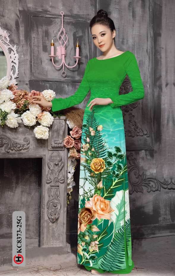 Vải Áo Dài Hoa Hồng Mới Ra AD KC8373