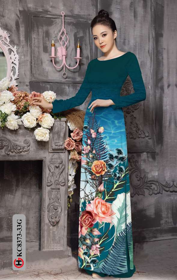 Vải Áo Dài Hoa Hồng Mới Ra AD KC8373