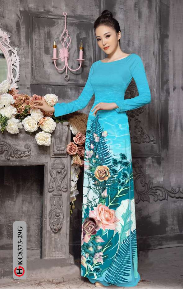 Vải Áo Dài Hoa Hồng Mới Ra AD KC8373