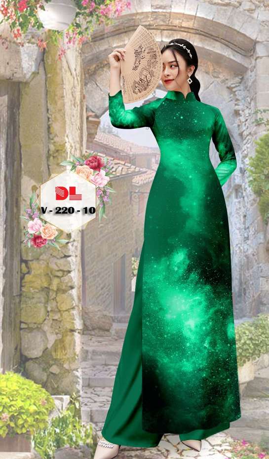 Vải Áo Dài Hoa Văn Thiết Kế 2021 AD V220