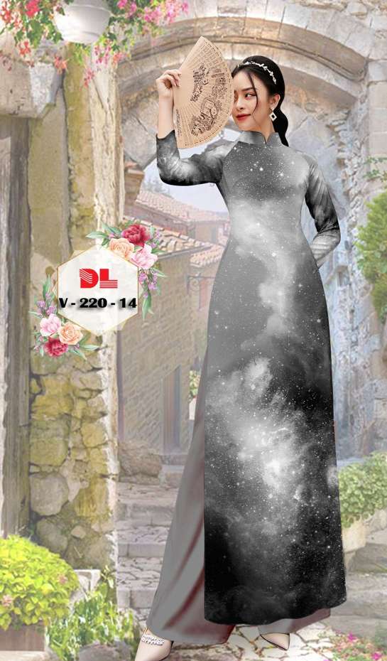 Vải Áo Dài Hoa Văn Thiết Kế 2021 AD V220