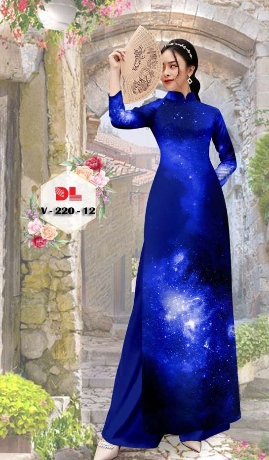 Vải Áo Dài Hoa Văn Thiết Kế 2021 AD V220