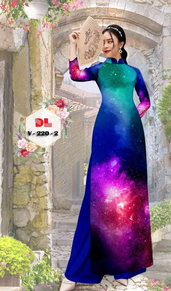 Vải Áo Dài Hoa Văn Thiết Kế 2021 AD V220