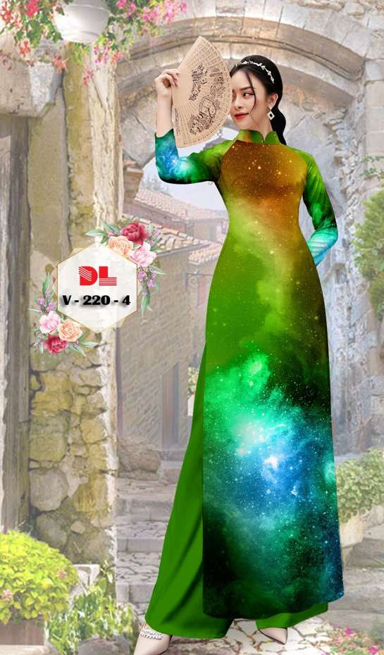 Vải Áo Dài Hoa Văn Thiết Kế 2021 AD V220
