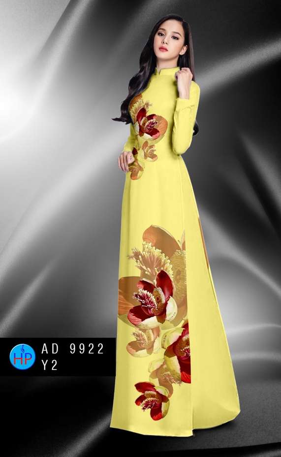 Vải Áo Dài Hoa In 3D Mới Ra AD 9922