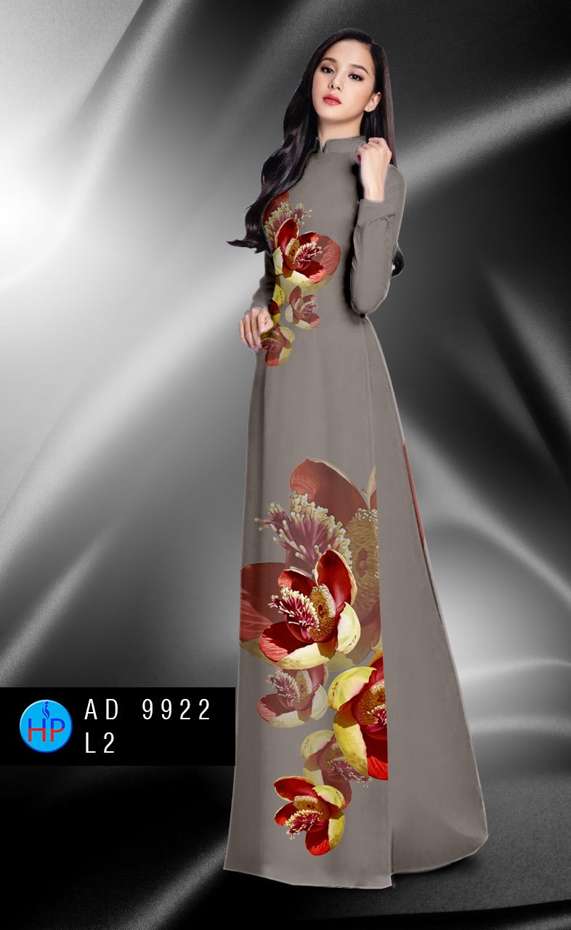 Vải Áo Dài Hoa In 3D Mới Ra AD 9922