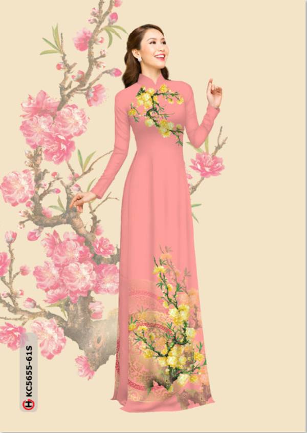 Vải Áo Dài Hoa Mai Vừa Ra AD KC5655 31 Vải Áo Dài Hoa Mai Vừa Ra AD KC5655